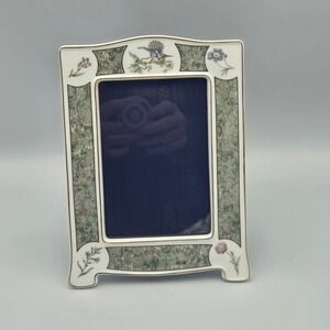 Wedgwood Bone China Hummingbird & Flowers Picture Frame 5x7 Green Mother's Day